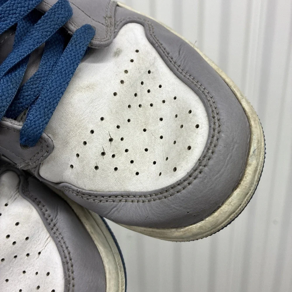 Jordan Air Jordan 1 Mid Cement Grey/White/True Blue Men's Size 8.5